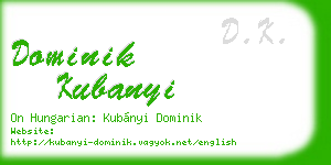 dominik kubanyi business card